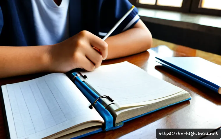 고등학교 한국사 필수 연도 정리 - Photorealistic high school study desk in Seoul, Korean teenage student reviewing a clean visual hist...