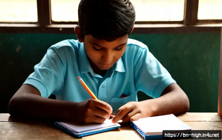 고등학교 암기법 추천 - Photorealistic Bangladeshi high school student studying at a neat wooden desk, using colorful flashc...